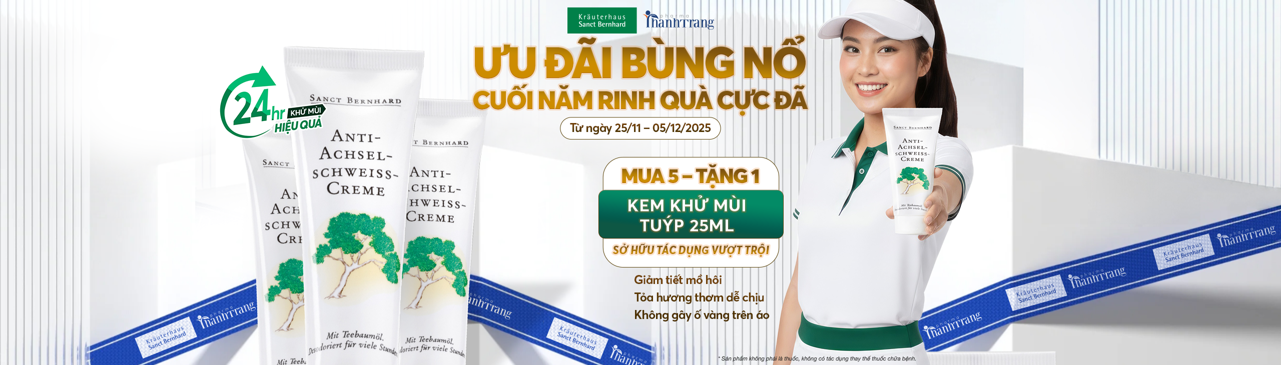 CTKM mua 5 tặng 1 kem khử mùi 25ml